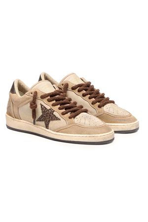 Sneakers Ball Star in camoscio beige GOLDEN GOOSE | GWF01034F00806715400